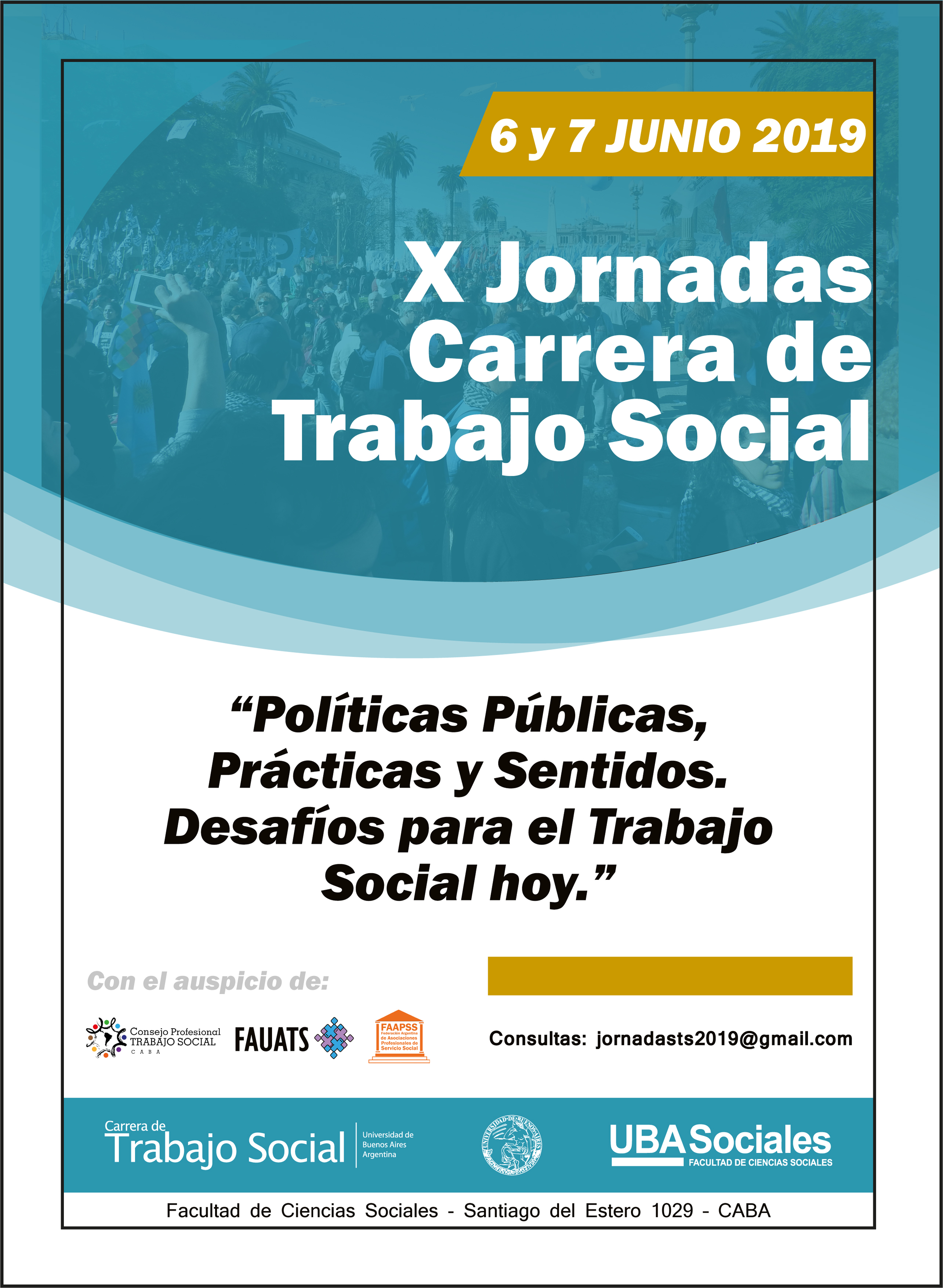X Jornadas de la carrera de Trabajo Social Facultad de Ciencias Sociales