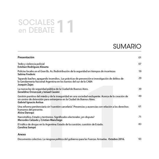 Índice Sociales en debate Nº 11